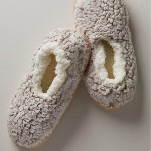 EUC Free People So Soft Sherpa Ballerina Slipper Socks, Gray/Ivory, Size S/M 5-7